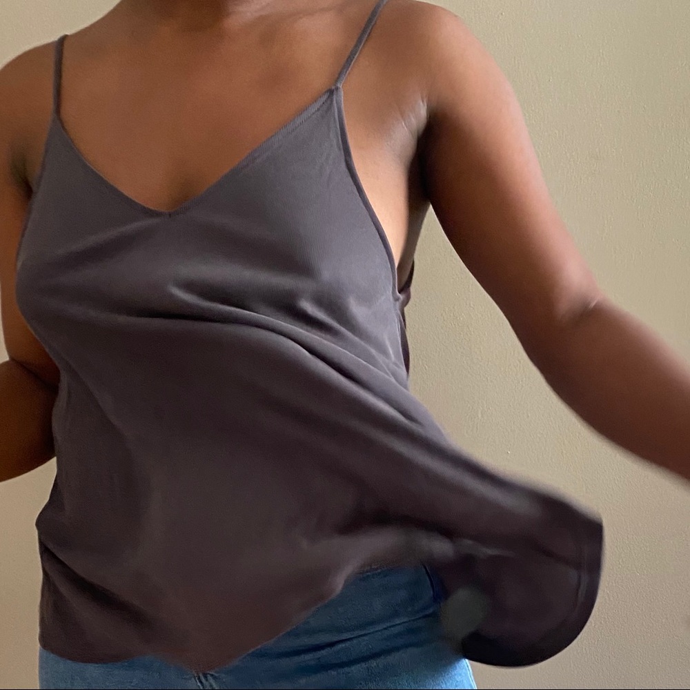 Flouncy Gray Tank Top